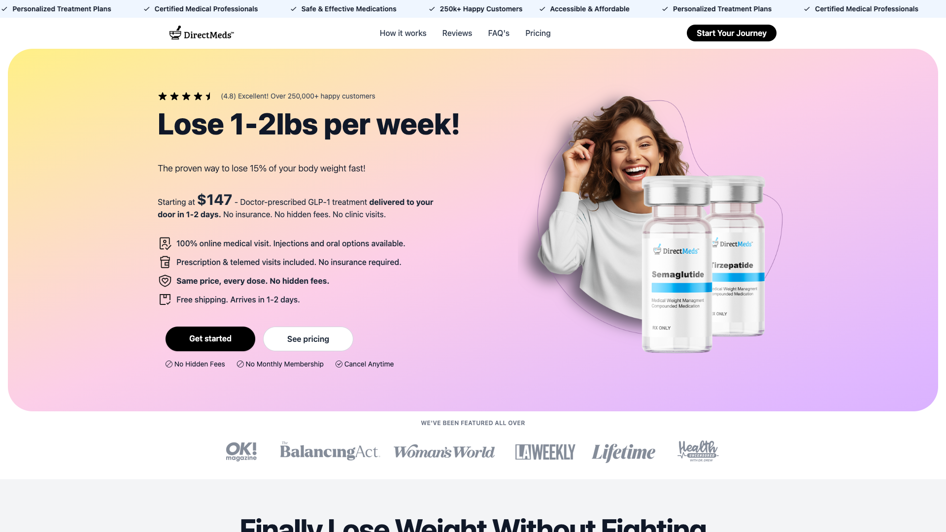 Direct Meds website