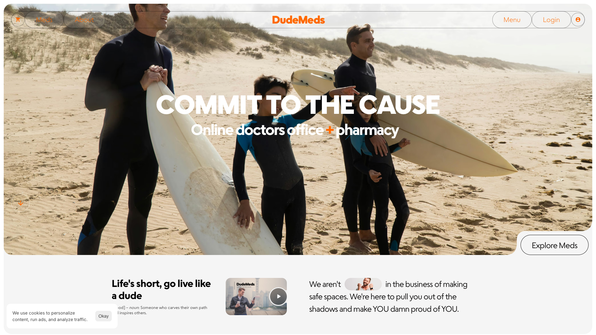 DudeMeds website