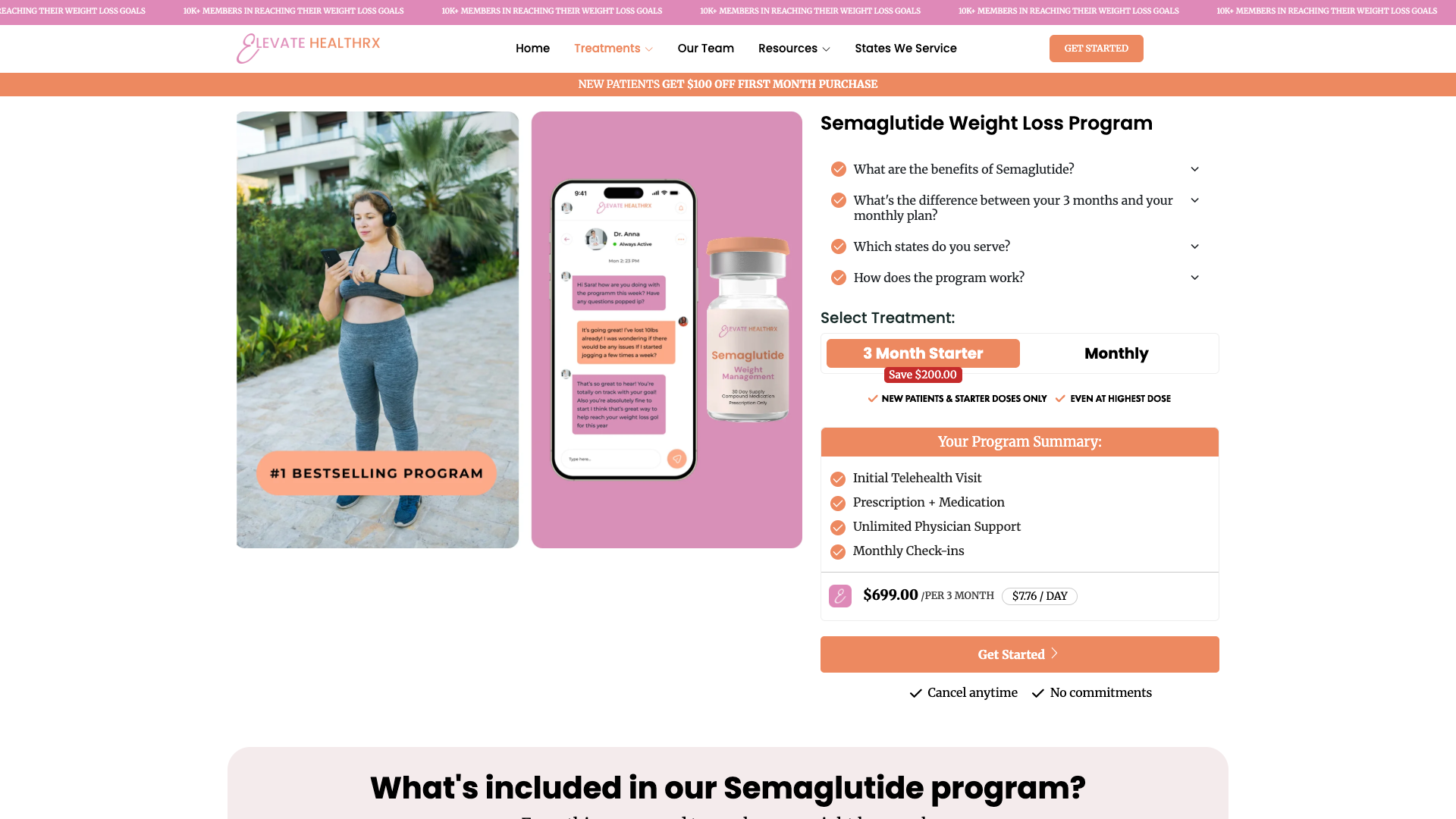 Elevate Health Rx website