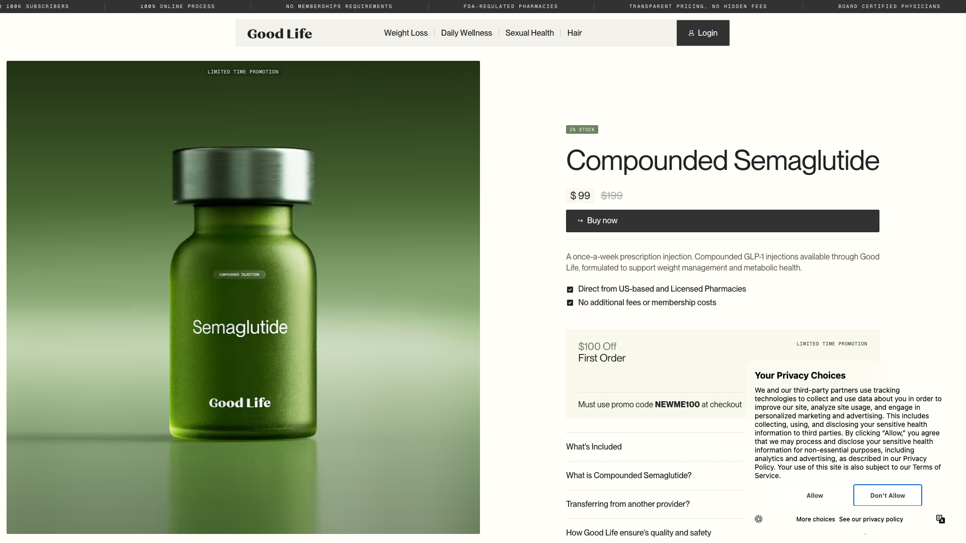 Good Life Meds website