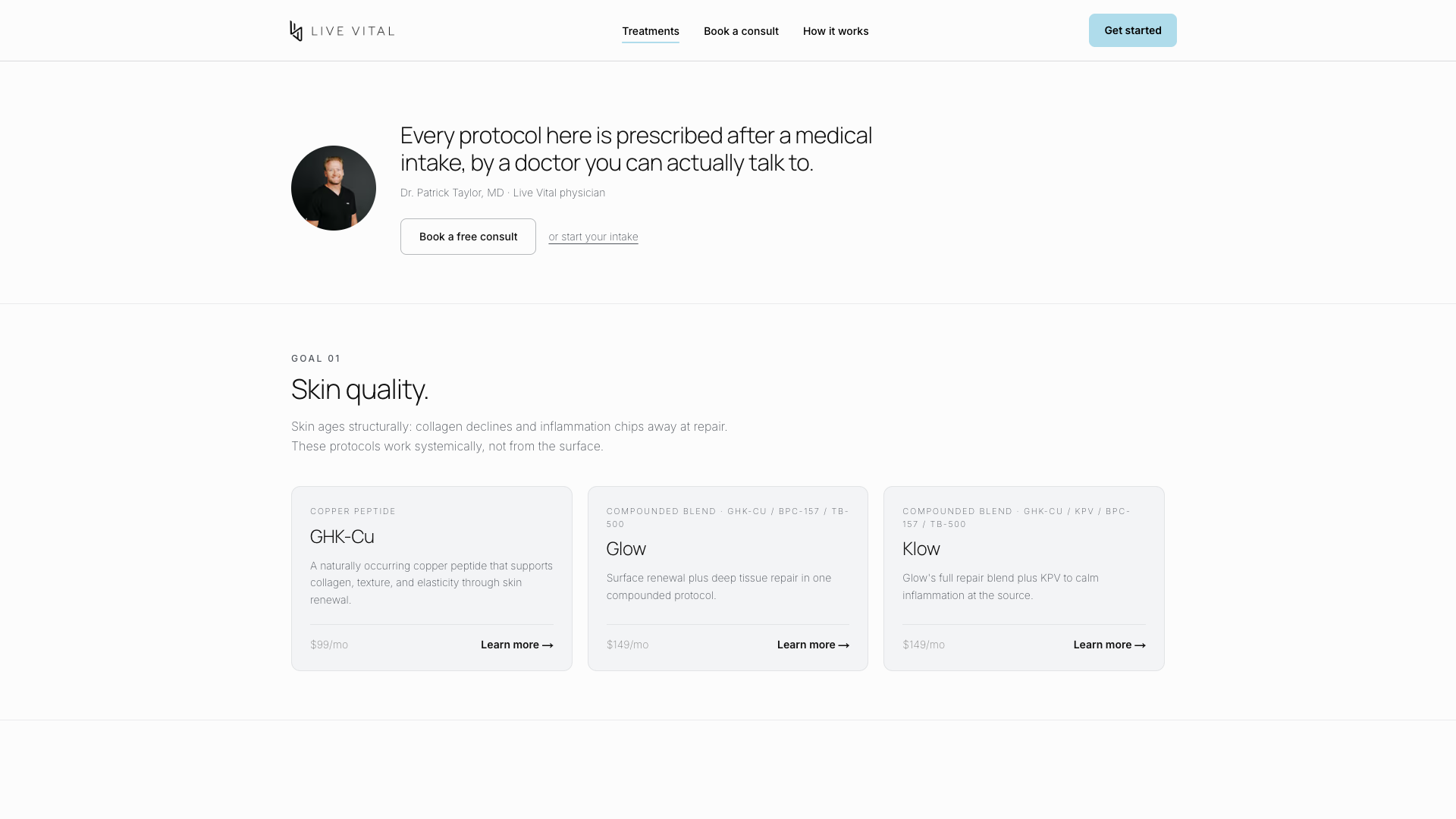 Live Vital website