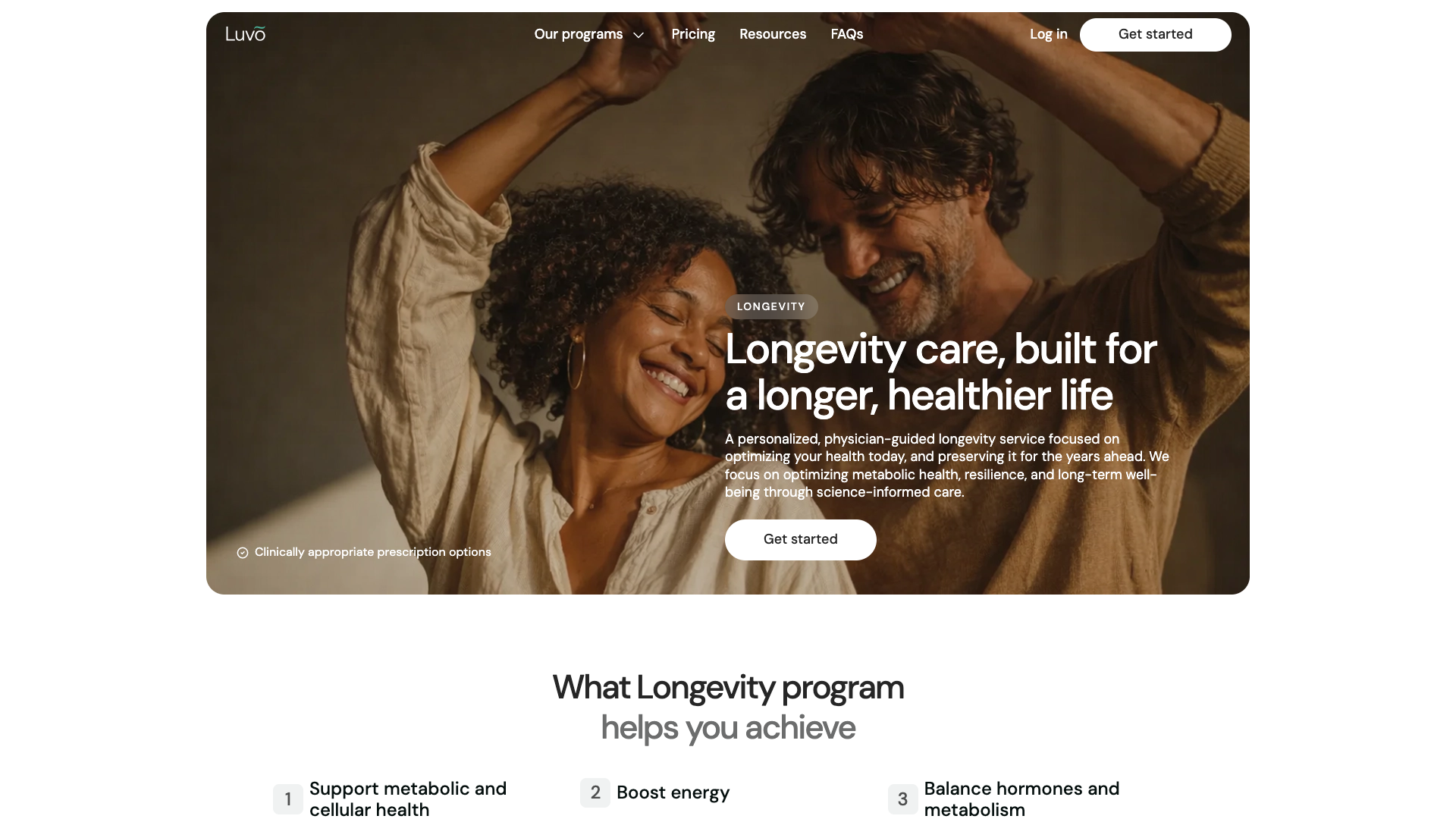 Luvo Health website preview