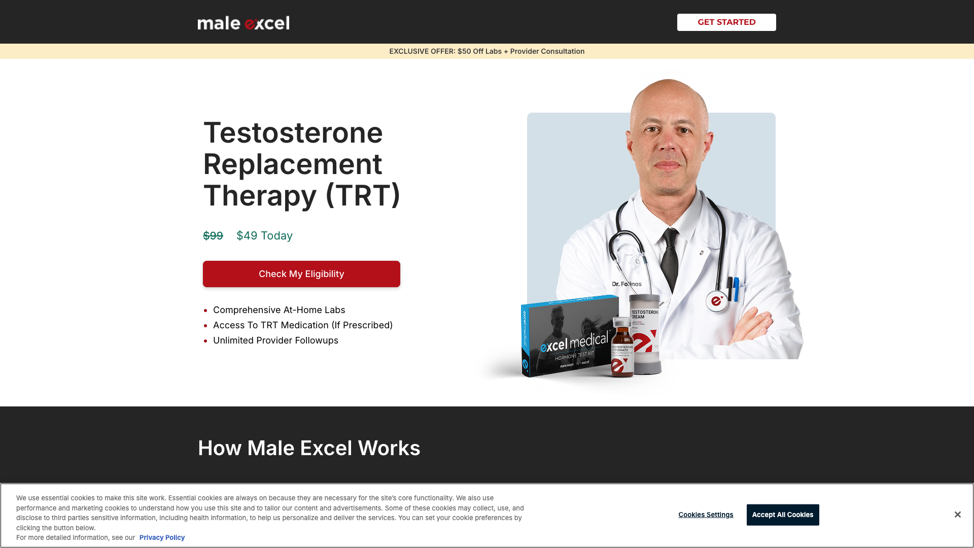 Male Excel website
