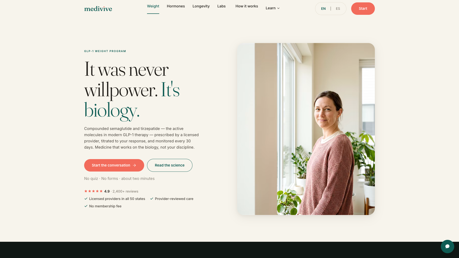 Medivive website