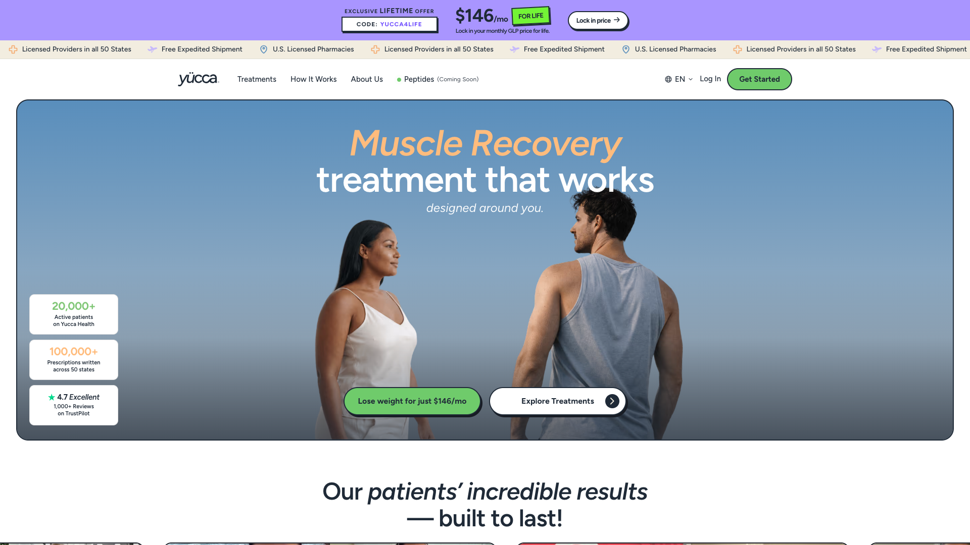 Yucca Health website